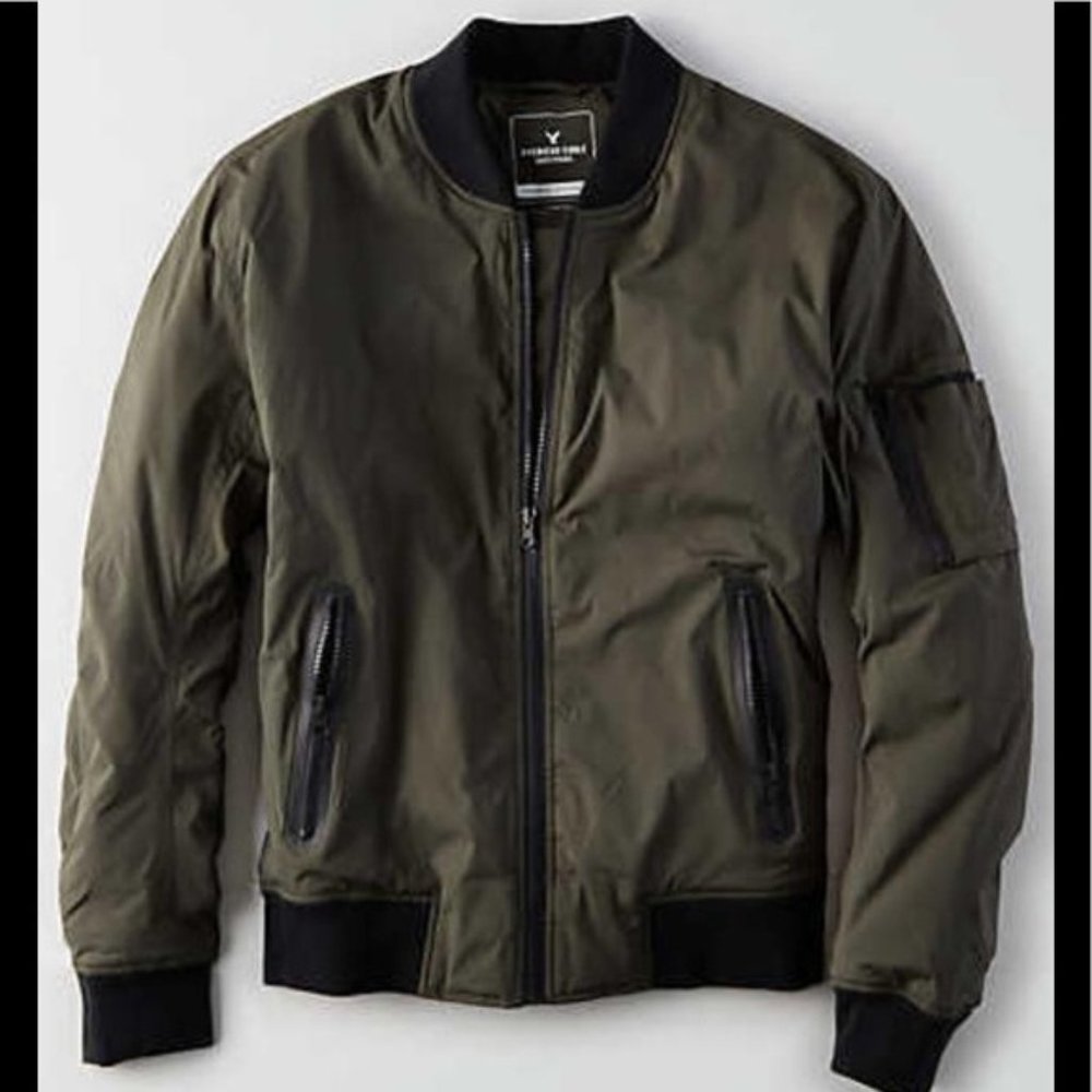 AE NWOT Green Bomber Jacket XL (American Eagle)